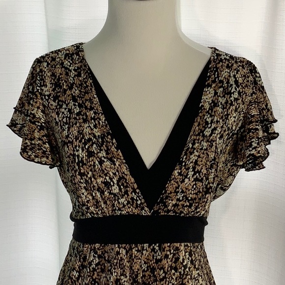 Tunic Top Brown Black Tan Dress Barn - Picture 2 of 6
